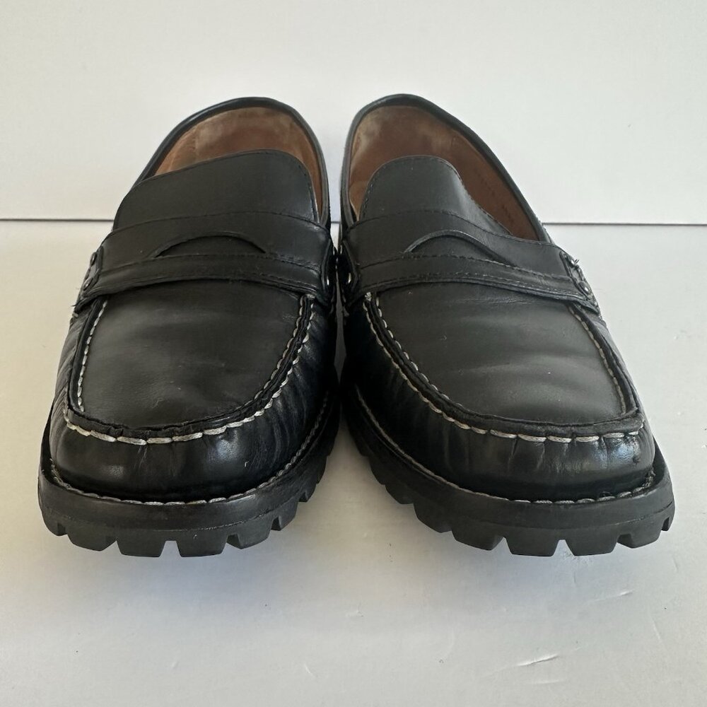 Cole Haan Pinch Penny Loafer Women's 8.5 AA Black Lug Sole Preppy‎ Academia 90s - Picture 3 of 11